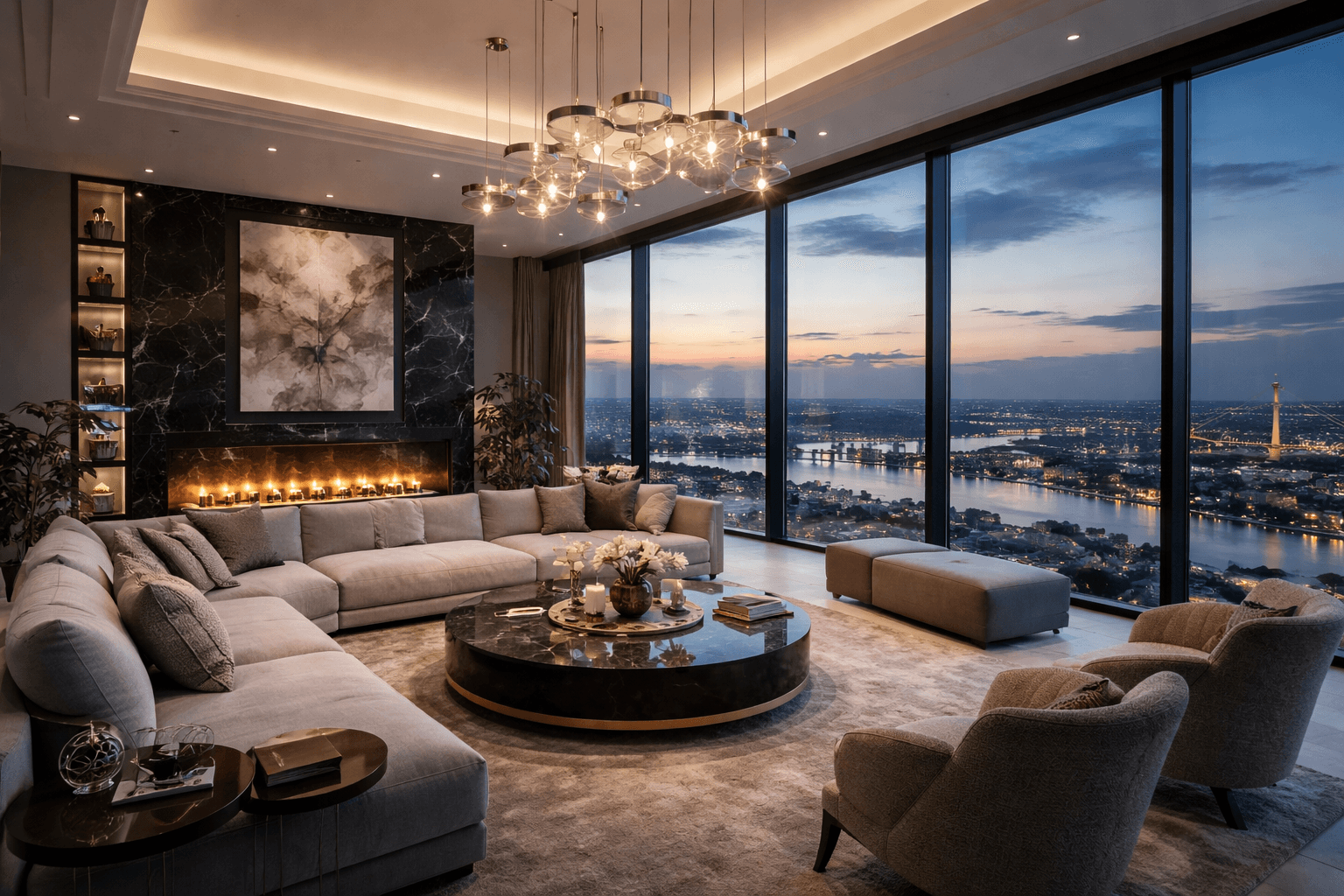 Dnevna zona — luksuzni enterijer